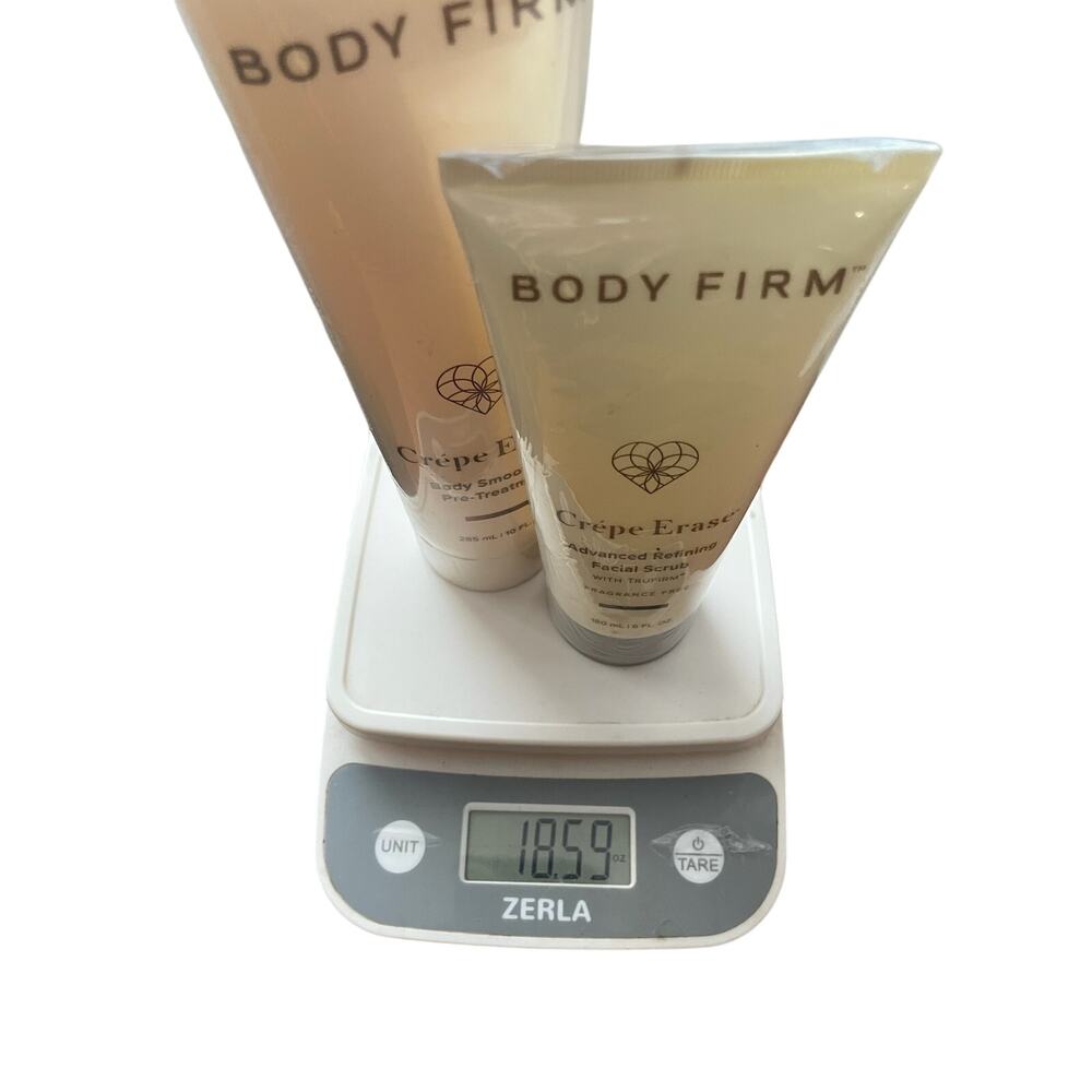Crepe Erase 2pc Set 10oz Body Smoothing Pre-Treatment & 6oz Facial Scrub NEW QVC - Picture 4 of 4